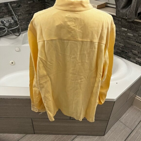 New Talbots Bare Silk Yellow Button Down Blouse Size 22W - Picture 6 of 9